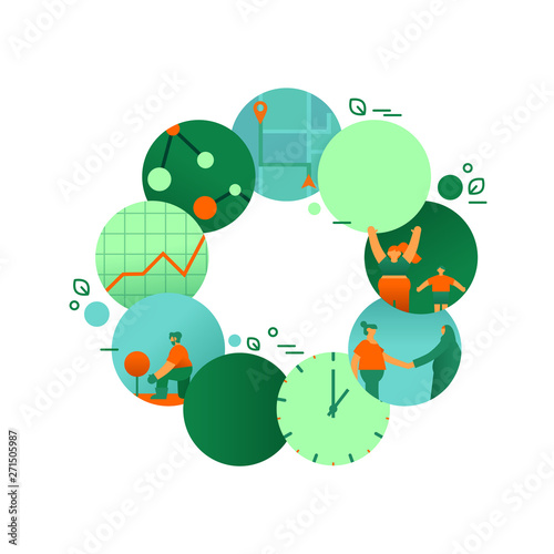 Nature inforgraphic concept for green lifestyle