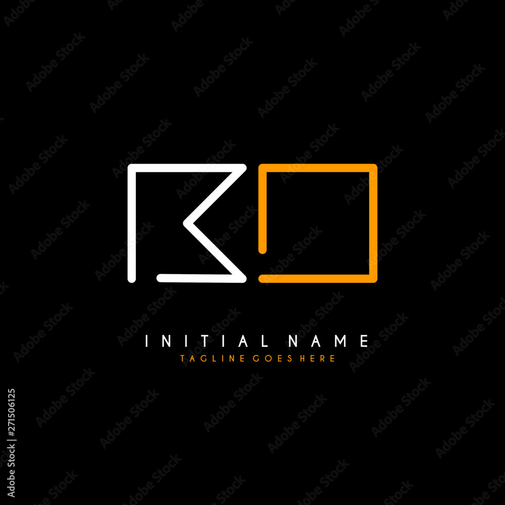 Initial B O BO minimalist modern logo identity vector Initial B O BO minimalist modern logo identity vector