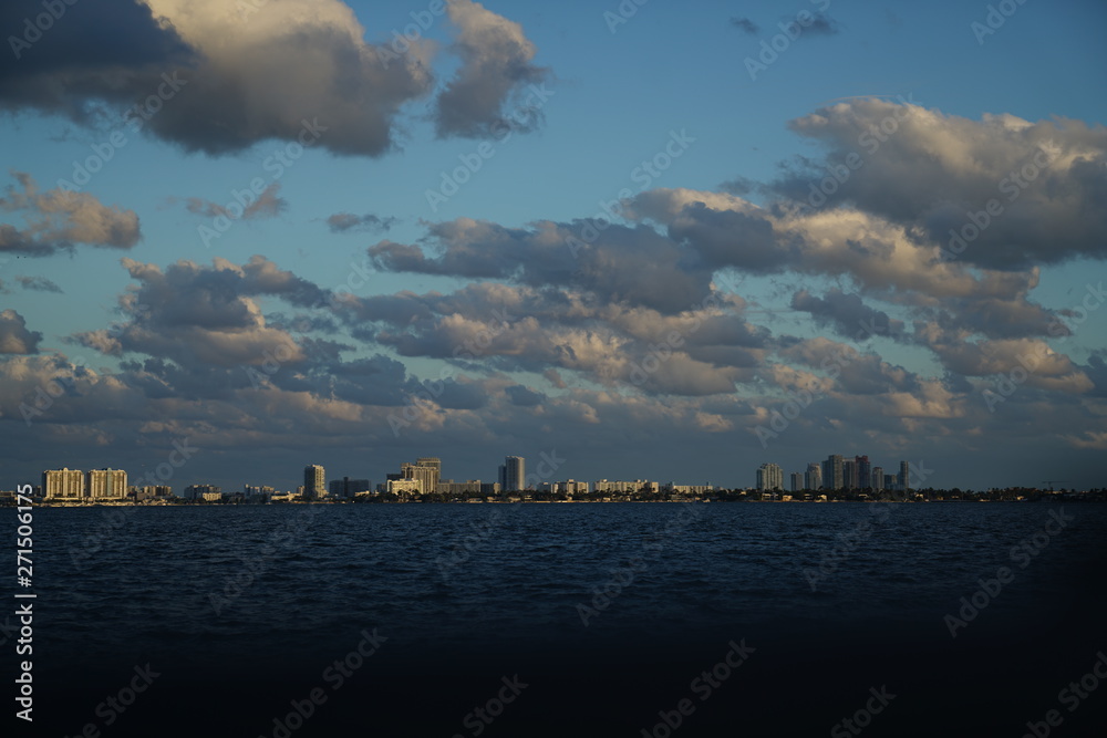 Miami Beach Cityscape on the Bay