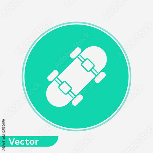 Skateboard vector icon sign symbol