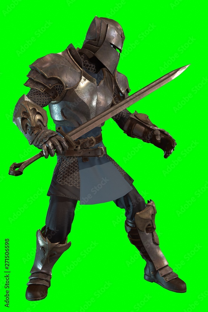 Fantasy character knight 3d render