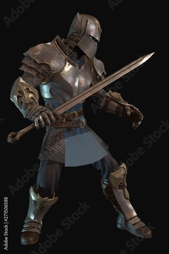 Fantasy character knight 3d render