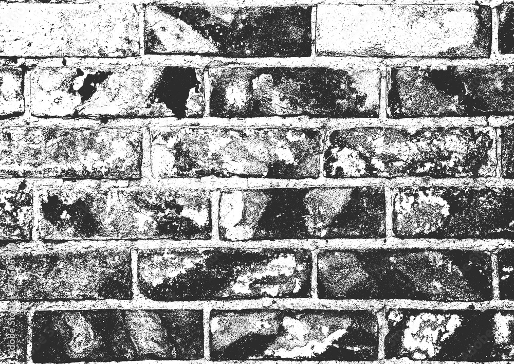 Distress old brick wall textures. EPS8 vector.