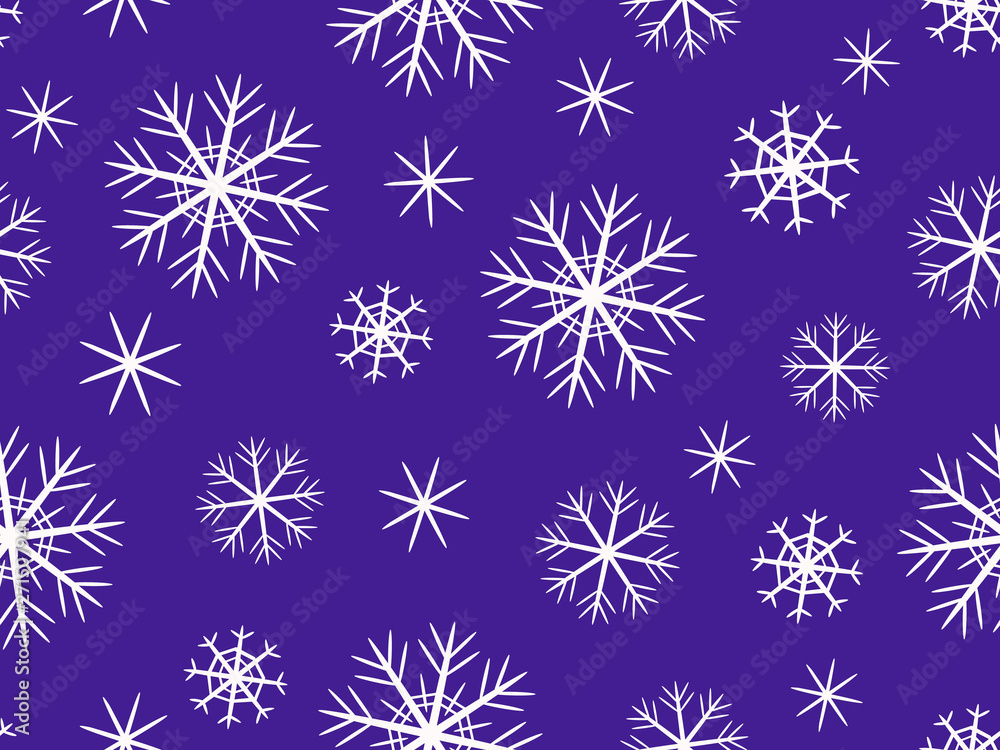  Decorative gray snowflakes on a purple background.Vector snowflakes