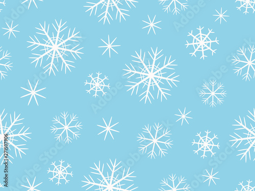  Decorative gray snowflakes on a blue background.