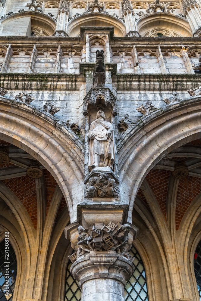 Fototapeta premium Fragment of the facade of the Town Hal