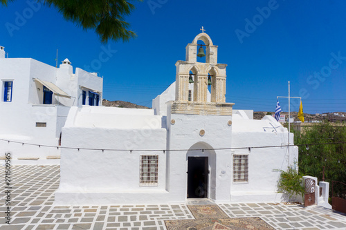 Agia Triada (holy trinity) church in Adamas village in Milos island, Greece