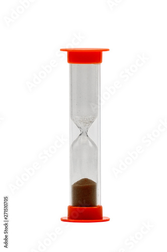 Hourglass on a white background. Sand clock