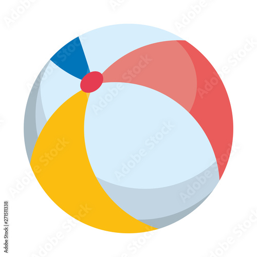 Isolated striped and summer ball design
