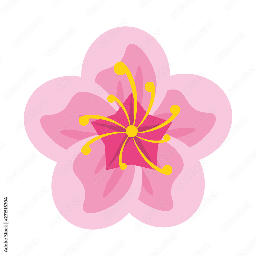 flower blossom icon cartoon isolated