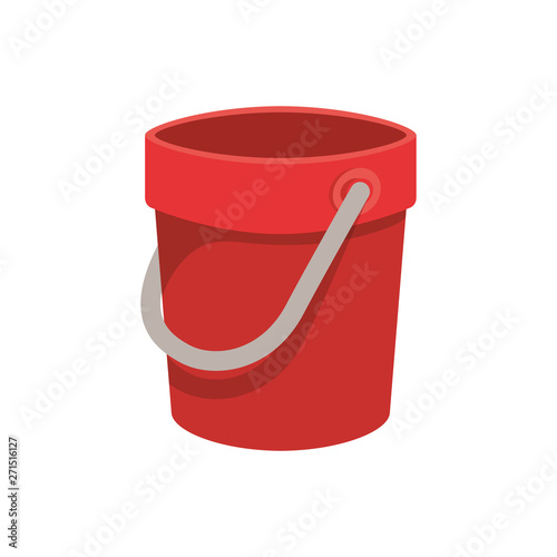 sand bucket on white background