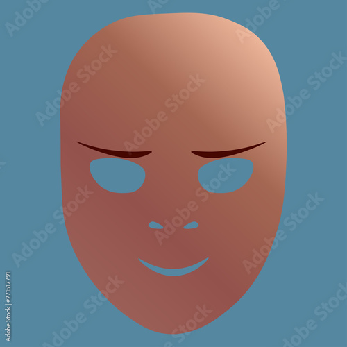 Cunning theatrical mask. Vector illustration.