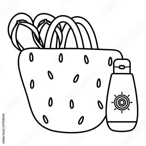 handbag female with sandals and blocker solar