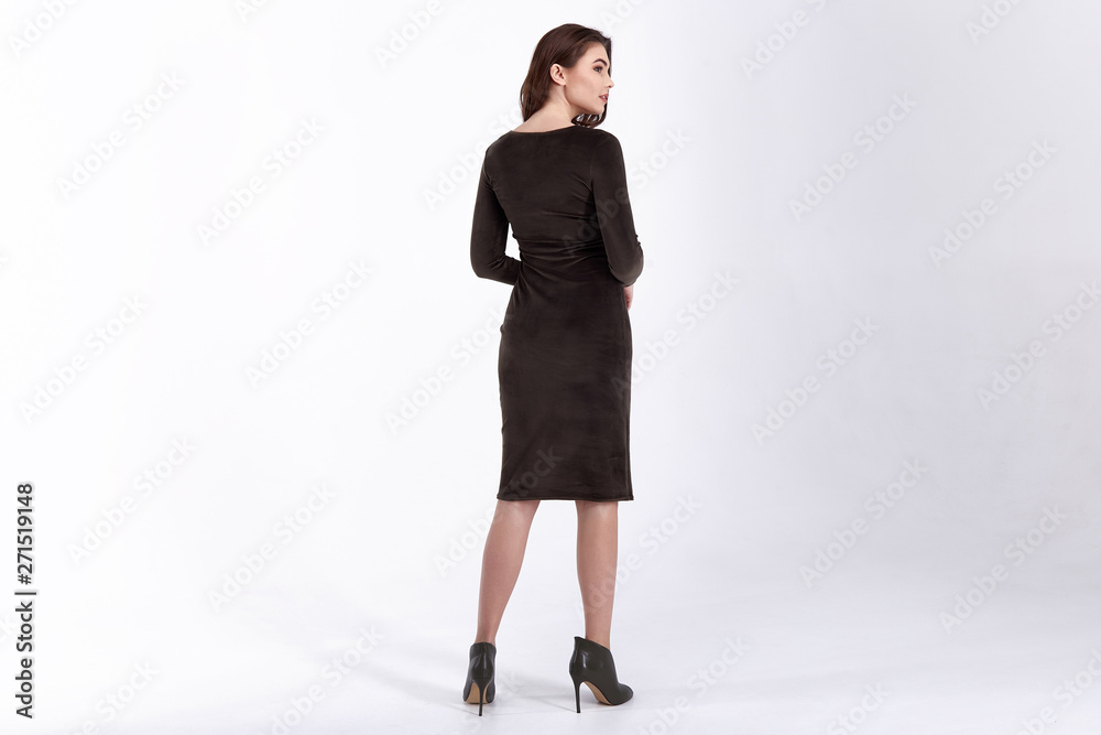 Beauty woman model wear stylish design trend clothing natural organic wool cotton dress casual formal office style for work meeting walk party blond hair makeup sexy pretty lady. Beauty woman model wear stylish design trend clothing natural organic wool cotton dress casual formal office style for work meeting walk party blond hair makeup sexy pretty lady.