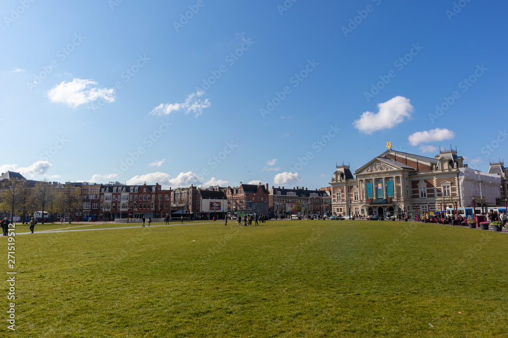 AMSTERDAM, NETHERLANDS - APRIL 13, 2019: Museums Park in Amstedam