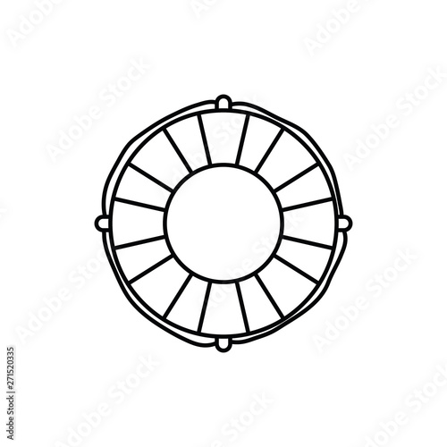 lifesaving float in white background