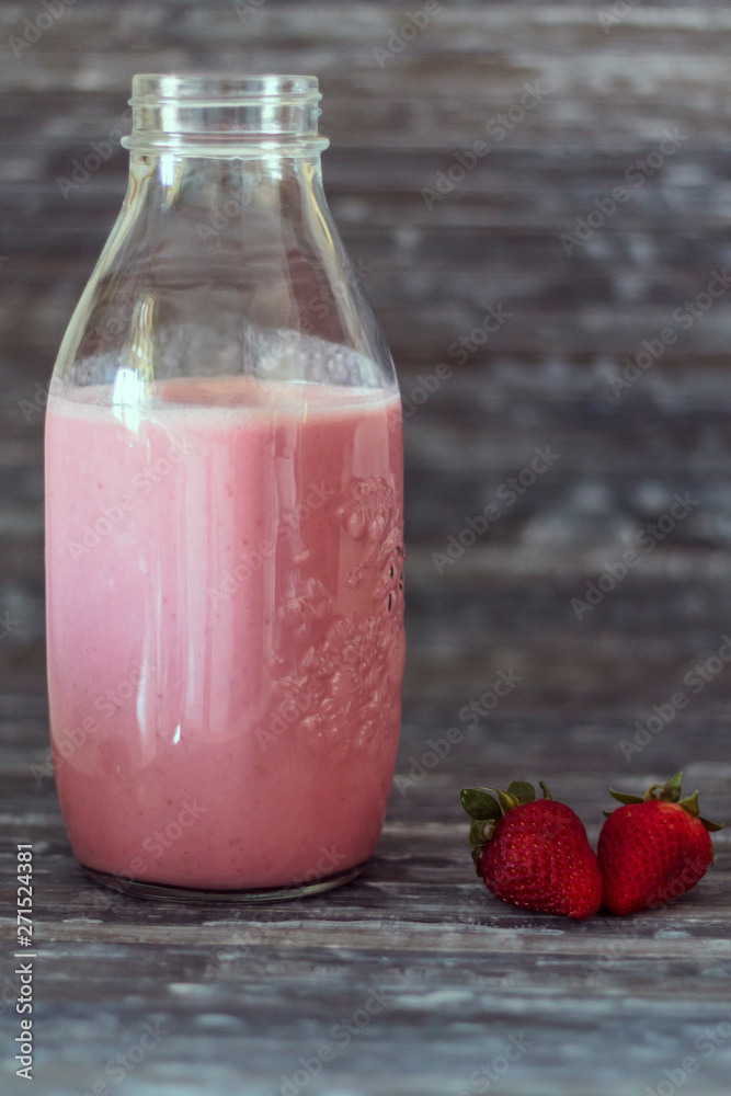 Delicious strawberry milkshake Delicious strawberry milkshake
