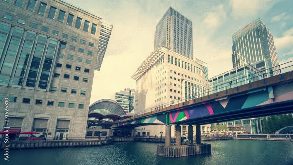 Modern buildings in London, Canary Wharf, UK