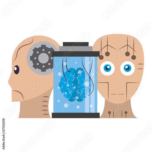 artifical intelligence icons concept cartoon photo