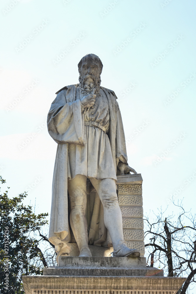 statue of Michele Sanmicheli, the Opera di Troiani, Verona.,Italy, 2019