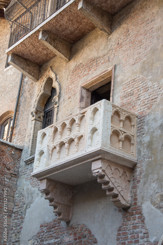 Juliet's Balcony (Romeo and Juliet, William Shakespeare), Verona, Italy  Italy,2019 ,march
