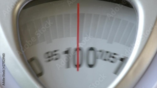 Close up body weight scales for measure weight loss.Weighing scale to healthy slimming concept.