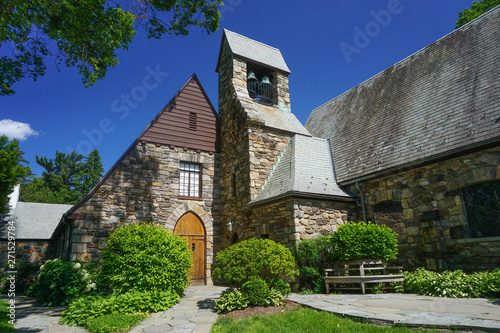 Fotografie Pocantico Hills, New York, USA: The landmark Union Church of Pocantico Hills was built by John D