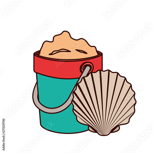 sand bucket with tools to play