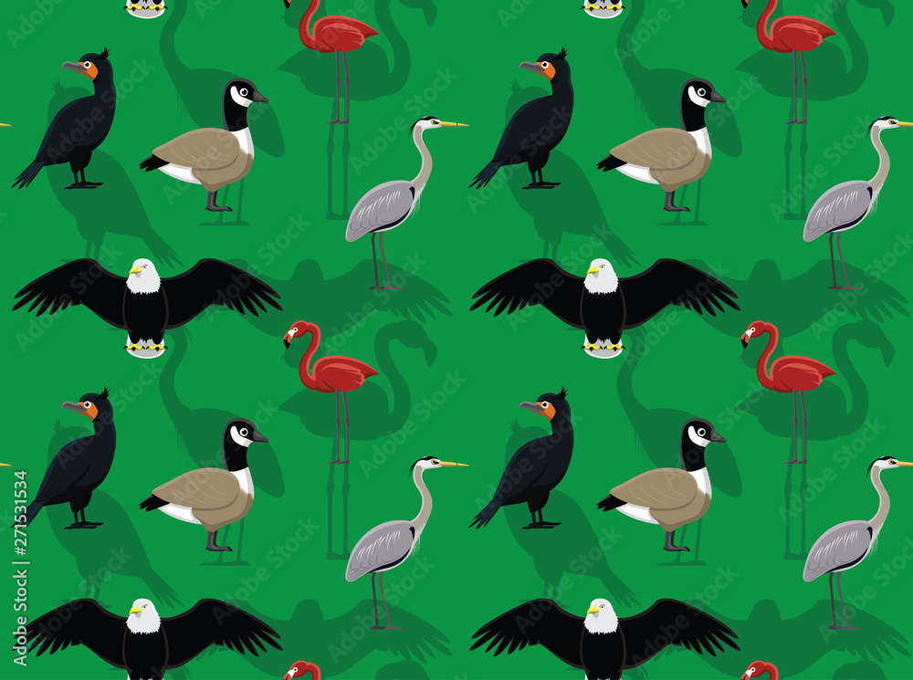 Fototapeta premium Random American Birds Wallpaper 4