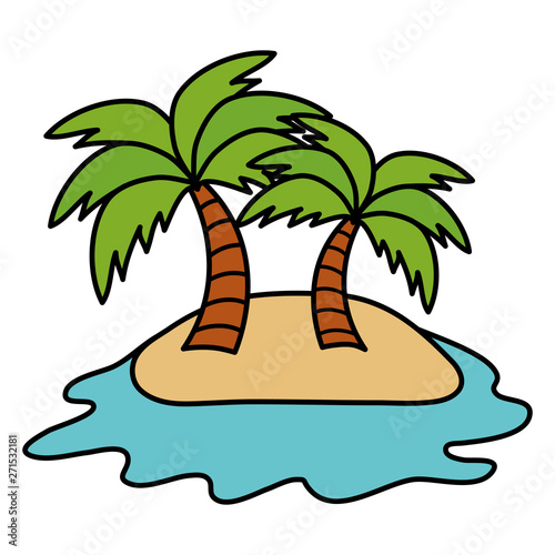 tree palm beach in island summer icon
