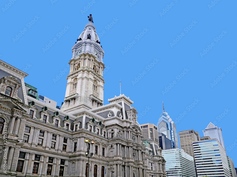Philadelphia City Hall and downtown skyline