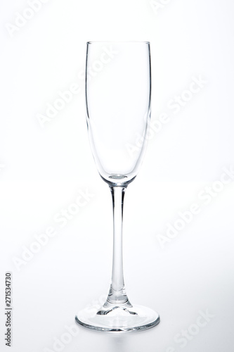 Champagne Glass over White