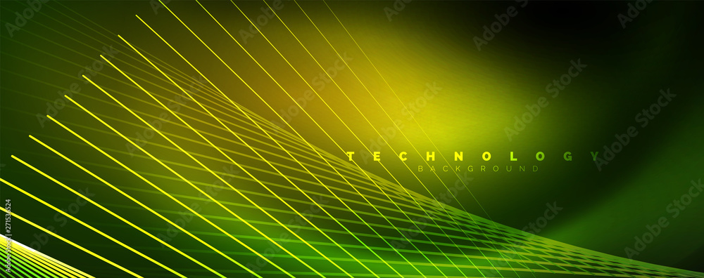 Vector neon light lines concept, abstract background Vector neon light lines concept, abstract background