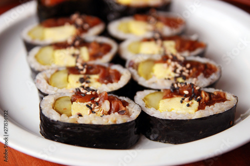 gimbap on a delicious plate