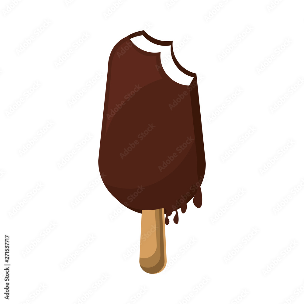 Obraz premium Ice cream frozen dessert cartoon isolated