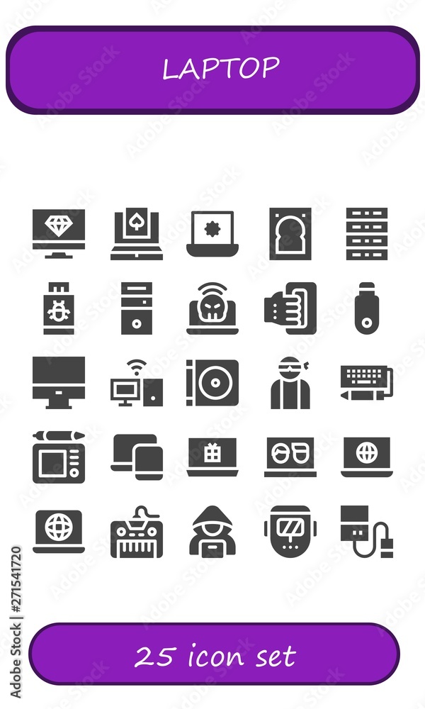 laptop icon set laptop icon set