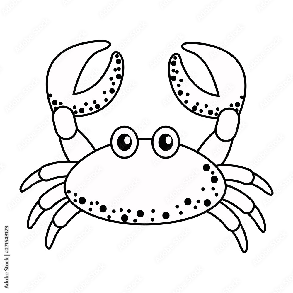 Isolated crab cartoon design vector illustration Isolated crab cartoon design vector illustration