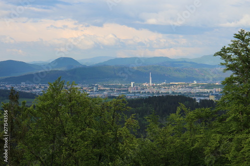 View from Lietava castle to Žilina, Slovakia