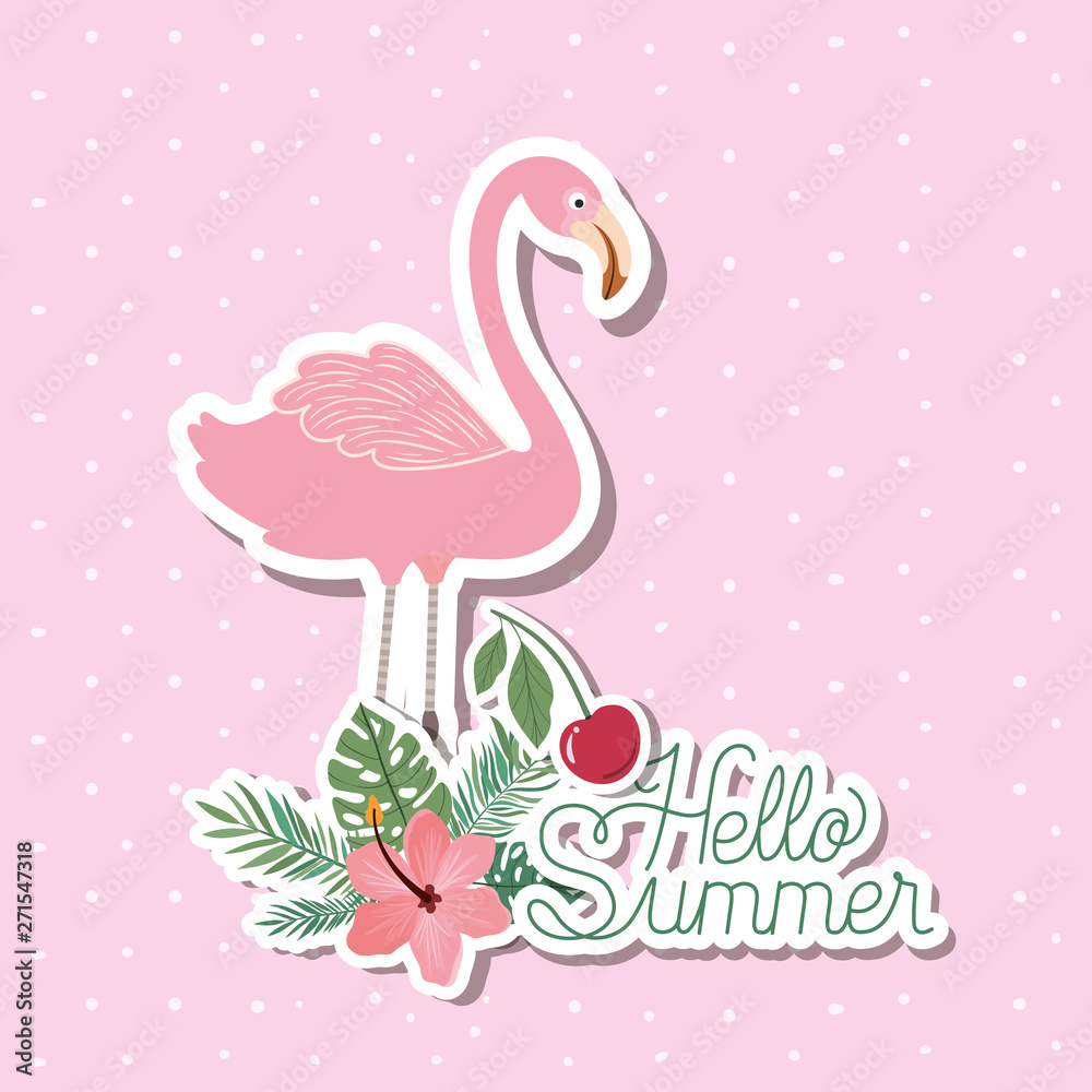 Hello summer and vacation stickers design Hello summer and vacation stickers design