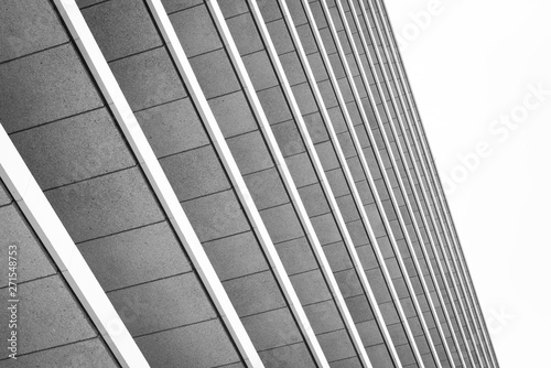 Architectural details of the Los Angeles Department of Water and Power John Ferraro Office Building in downtown Los Angeles, California
