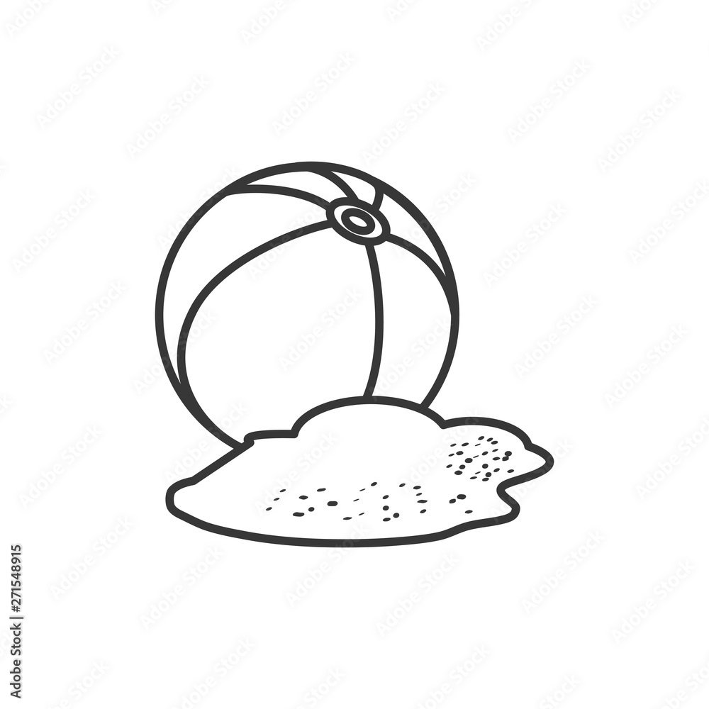 beach balloon plastic toy isolated icon beach balloon plastic toy isolated icon
