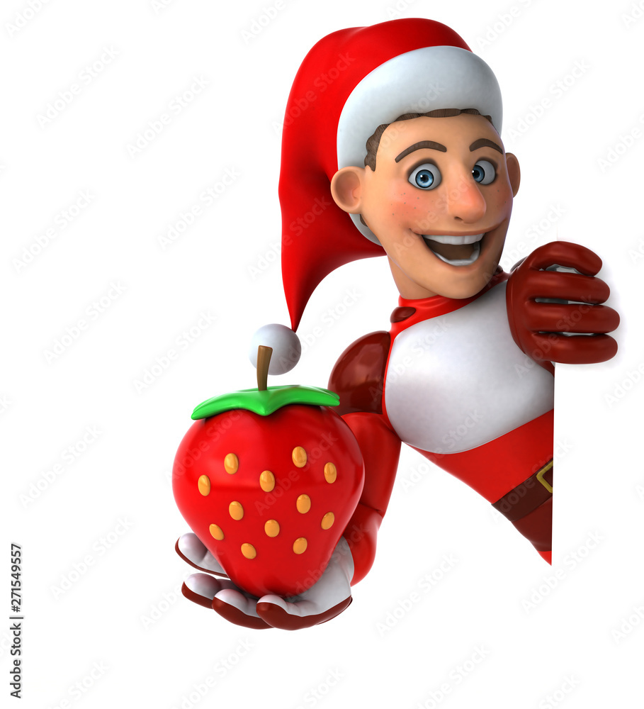 Fun Super Santa Claus - 3D Illustration Fun Super Santa Claus - 3D Illustration