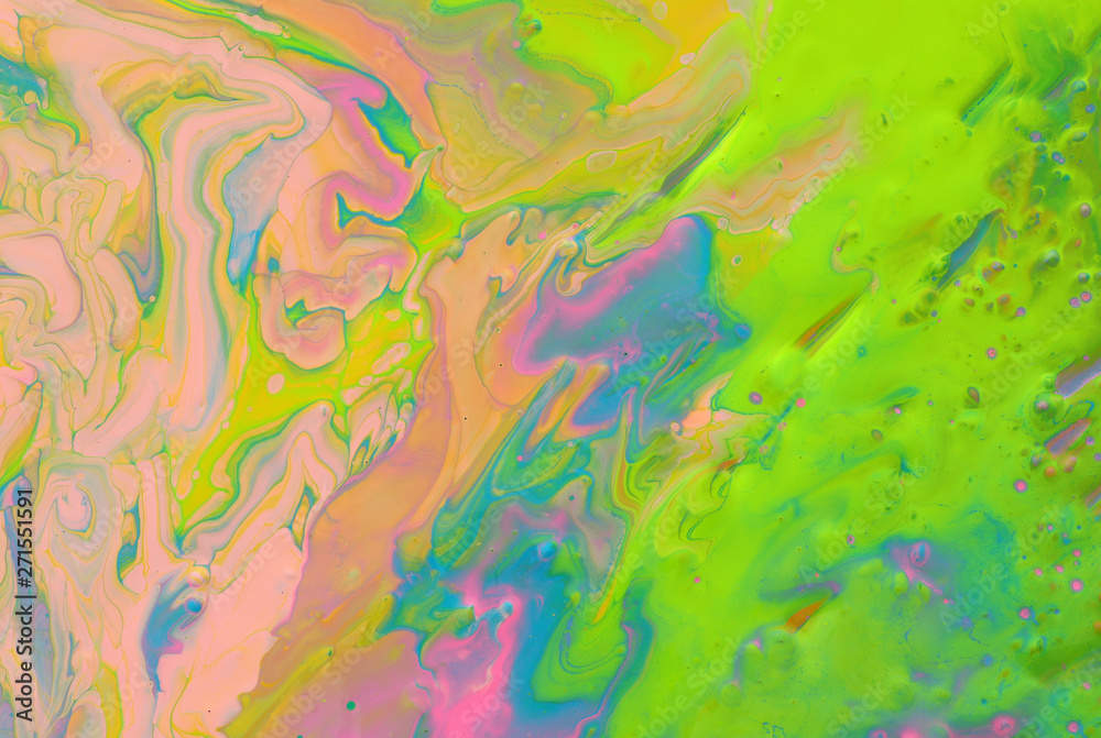 photography of abstract marbleized effect background. mint, pink and purple creative colors. Beautiful paint