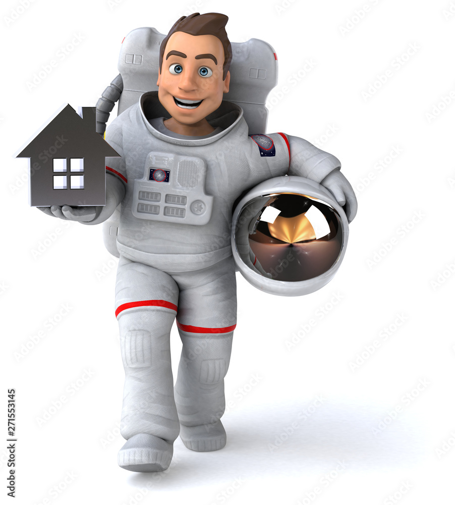Fun astronaut - 3D Illustration Fun astronaut - 3D Illustration