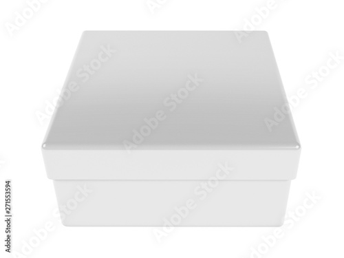 White gift box. 3d rendering illustration isolated © savanno