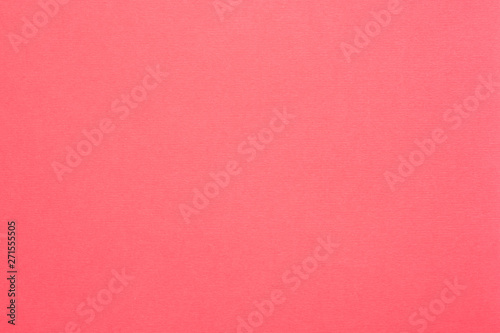 Coral red felt texture abstract art background. Solid color construction paper surface. Copy space. photo