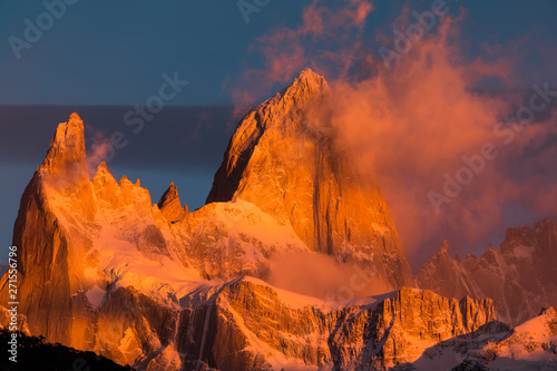Fitz Roy mountain at sunrise, Patagonia, Argentina.