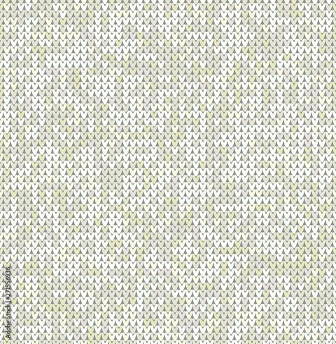 White knit texture seamless pattern. Knitted realistic background. Christmas Knitted background for banner, site, card, wallpaper. Woolen cloth. Vector Illustration.