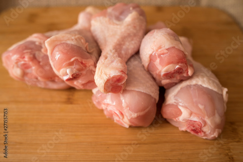 chicken legs prepared for cooking