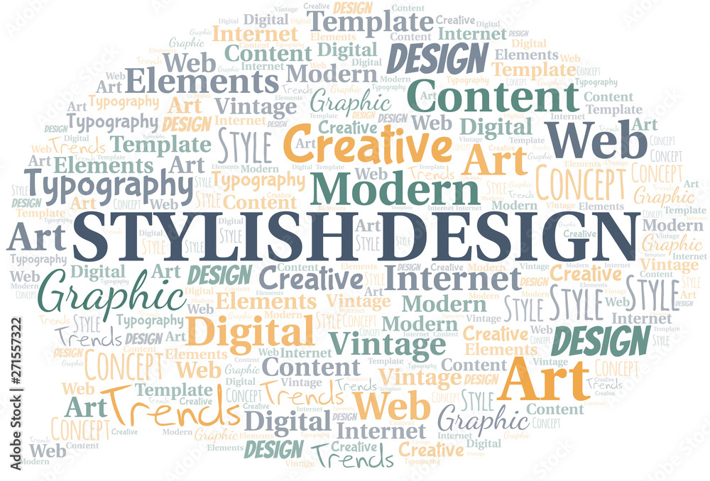 Stylish Design word cloud. Wordcloud made with text only. Stylish Design word cloud. Wordcloud made with text only.